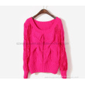 Fashion Big Cable Heavy Knit Pullover Sweater (SZWA-0904)